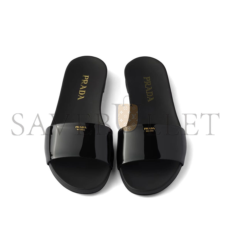 Pra*a patent leather slides 1xx798